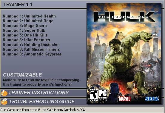 Die unglaubliche Hulk PC-Spiel Crack-Datei kostenloser Download