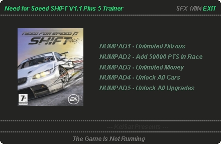 Nfs Shift 2 - Unleashed - Trainer 2