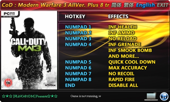 Скачать Трейнер Call Of Duty 3 Modern Warfare